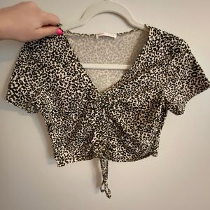 scrunched crop top